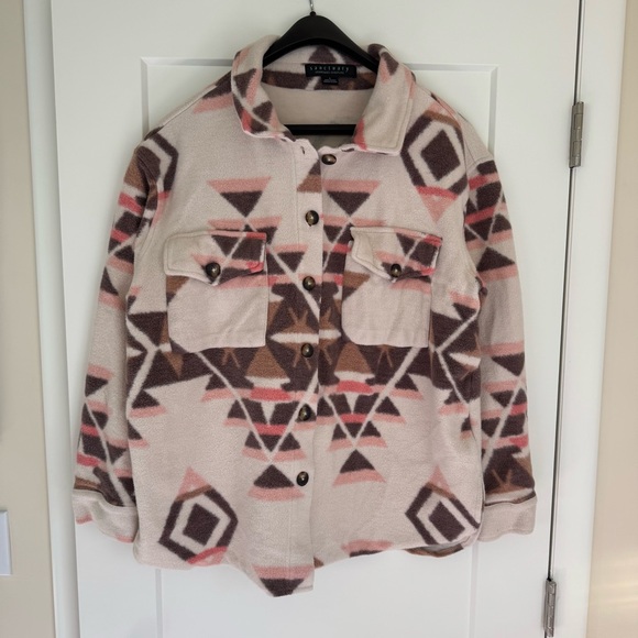 Sanctuary Jackets & Blazers - Sanctuary Southwestern Fleece Shirt Jacket Women’s Large